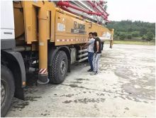 China brand 58m concrete pump machine HB58K concrete mixer pump truck with diesel engine